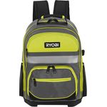Ryobi Werkzeug-Rucksack, 20 kg belastbar, Stabil und Wasserfest, Werkzeugtasc... - RYOBI