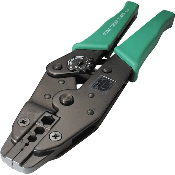 Crimpzange - F-Stecker - BNC-Stecker (Anpressdruck einstellbar)