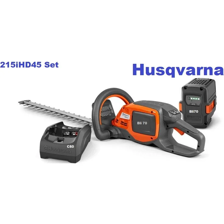 Husqvarna Akku-Heckenschere 215iHD45 mit Akku Bli10 + Ladegerät C80