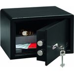 BURG-WÄCHTER Möbeltresor mit Doppelbartschloss, Wand- und Bodenbefestigung, PointSafe P 1 S, Schwarz