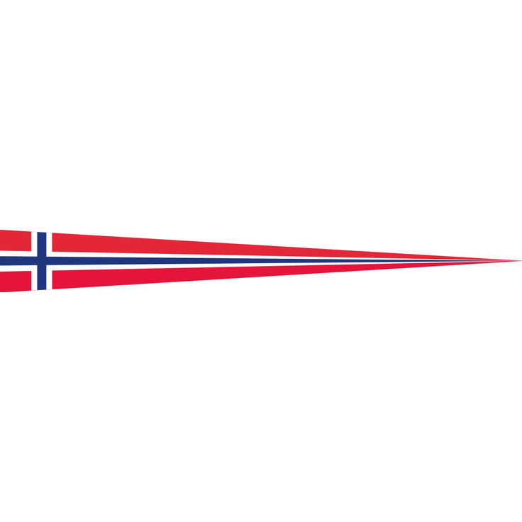 Wimpel Norwegen 160 g/m² ca. 30 x 150 cm