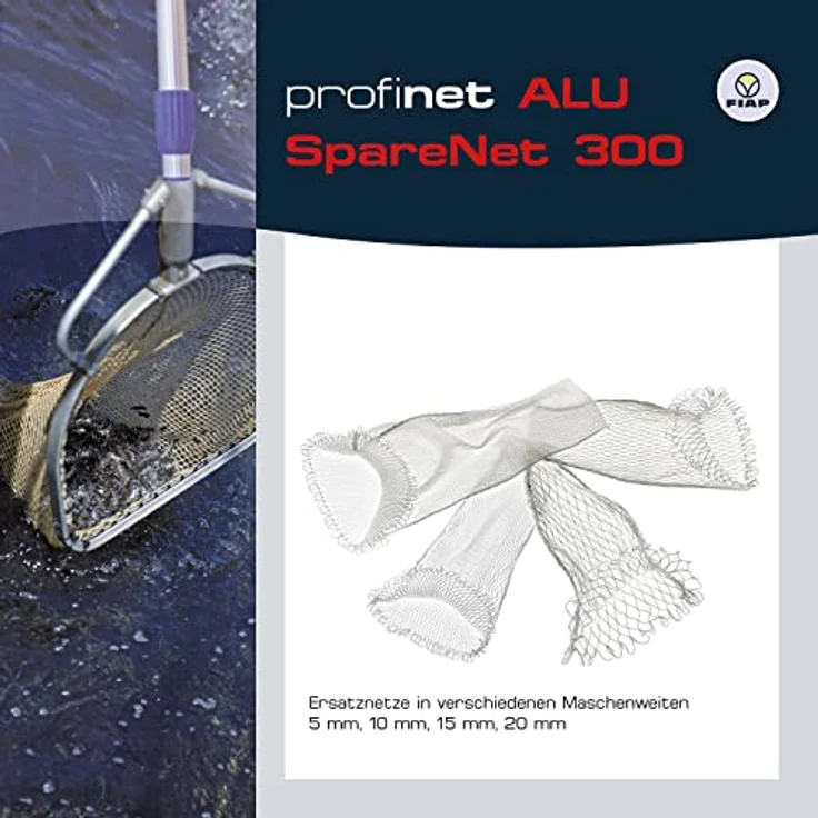 FIAP profinet ALU 300 MW, Profi Fischkescher mit 5 mm Maschenweite, Aluminium, ohne Kescherstiel, max. Tragkraft 15 kg – Bild 4