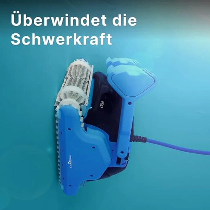 Dolphin F60 Poolroboter mit Combi Bürste, effiziente Reinigung von Boden, Wand- und Wasserlinie, App-Steuerung – Bild 3