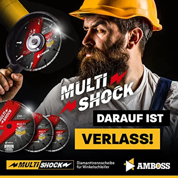 Amboss MultiShock - Diamant-Trennscheibe Ø 125 mm x 22,2 mm - Universal/Allround | Segmenthöhe: 10 mm (galvanisiert) – Bild 5