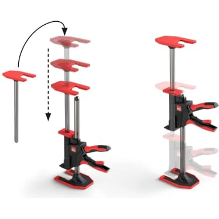 Bessey BEYCEPS Installation-Kit BEY-IK, Zubehörset für Einhand-Montagewerkzeug mit Verlängerungsadapter und Schieneneinheit, Tragkraft bis 60kg – Bild 6