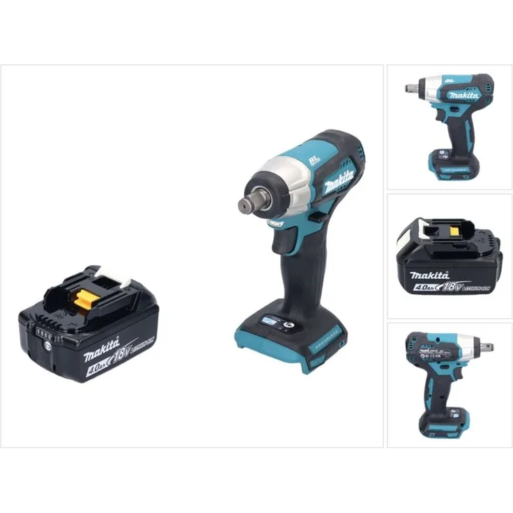 Makita DTW 181 M1, Akku Schlagschrauber 18 V mit 210 Nm, brushless, inkl. 1x 4,0 Ah Akku, ohne Ladegerät