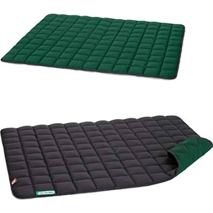 Doctor Bark Hundedecke - weiche, hochwertige Hundematte für große Hunde, robuste Indoor - Outdoor Liegedecke, waschbar bis 95°C (Gr. XL - 120x100 cm, Grau-Grün) – Bild 1