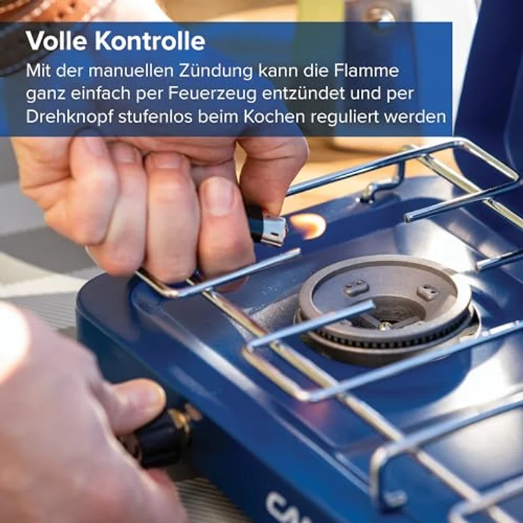 Campingaz Kocher Base Camp 2 flammig mit Deckel – Bild 3