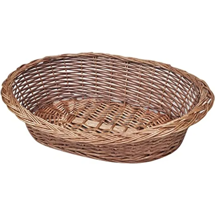 vidaXL Hundebett Haustierbett Hundemöbel Haustierbett Bett Hunde Hundekorb Katzenkorb Hundeschlafplatz Weide Natur 50 cm