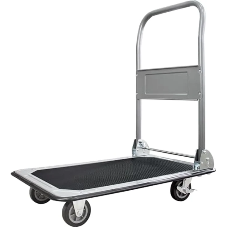 Trucky Klappbarer Transportwagen, Plattformwagen für 150 kg Nutzlast, schwarz/grau – Bild 1
