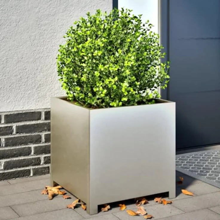 vidaXL Pflanzkübel 50x50x50 cm Edelstahl, rostbeständig und geräumig – Bild 2
