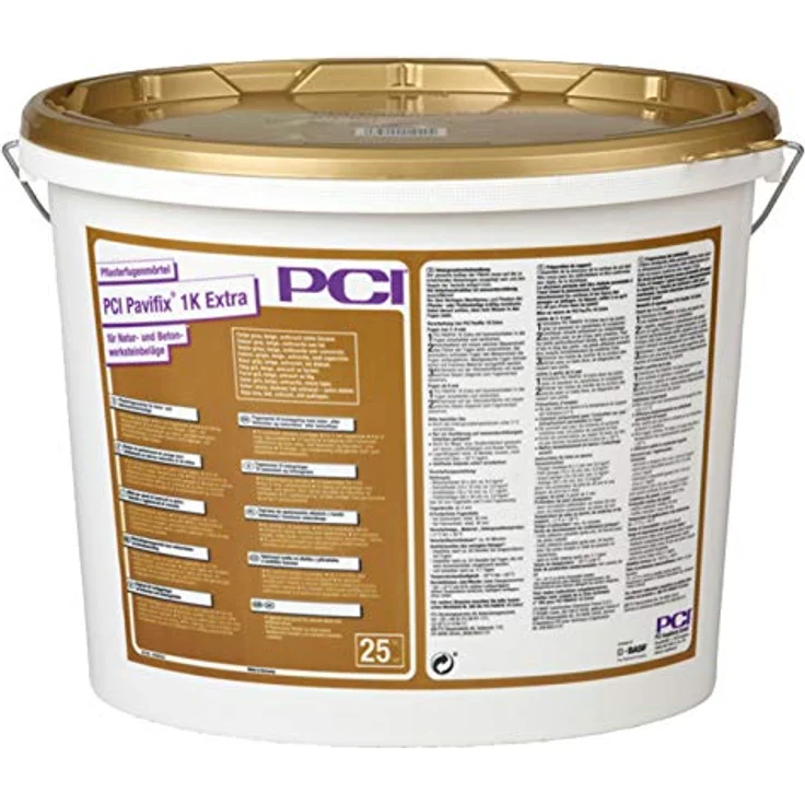 PCI Fugenmörtel PCI Pavifix® 1K Extra, wasserdurchlässiger Pflasterfugenmörtel für Natur- und Betonwerksteinbeläge, beige, 25 kg – Bild 1