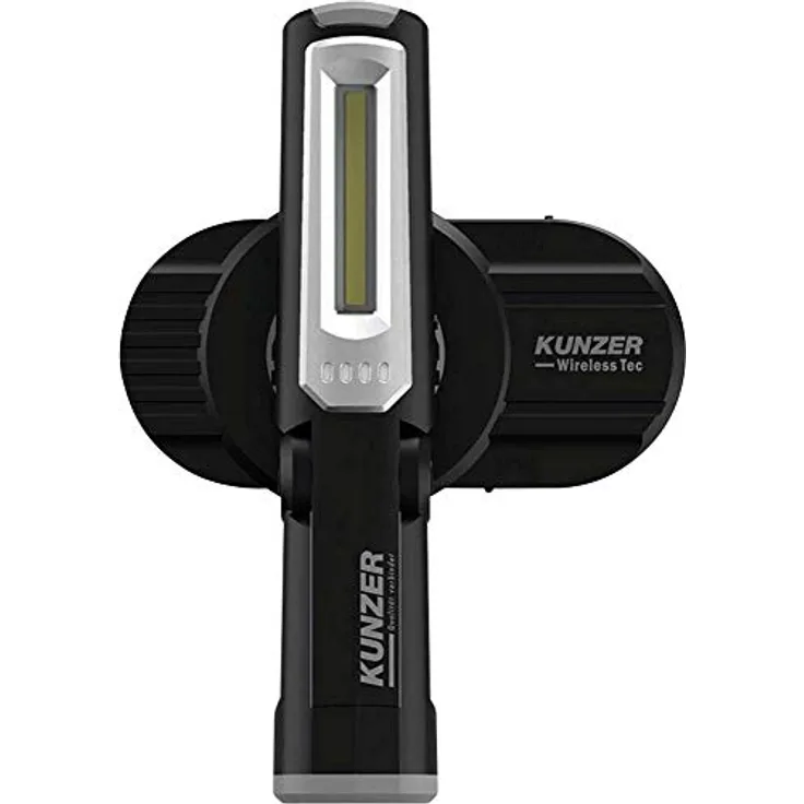 Kunzer PLI-7 Arbeitslampe - COB-Technik Werkstatt-Taschen-Leuchte mit 300lm Lichtstärke und 9h Leuchtdauer - Induktion