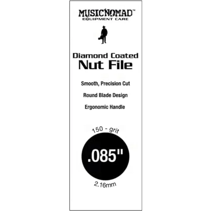 MusicNomad MN663, Diamantbesetzte Sattelkerbenfeile mit 150er Körnung, ideal zum Kerben von Sätteln und Stegen aus verschiedenen Materialien – Bild 2