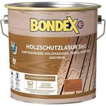 Bondex Holzschutzlasur 3in1 4 L teak, wasserbasierte langanhaltende Lasur für Außenanwendungen, UV-schutz, dunkle Teakfarbe