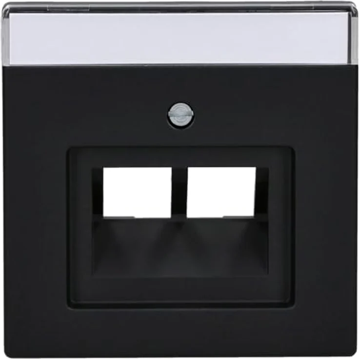 Busch-Jaeger 1803-02-885 Zentralscheibe 2-fach, Kunststoff Schwarz Matt, kompatibel mit UAE-Anschlussdosen und Cradle to Cradle zertifiziert – Bild 1