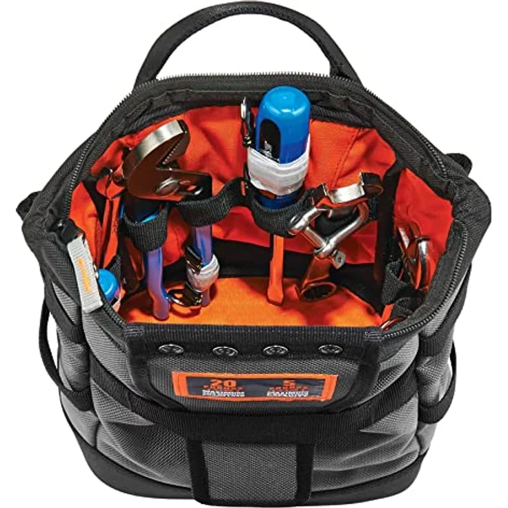 Ergodyne Arsenal 5517 Werkzeugtasche mit Reißverschluss, Einheitsgröße, Schwarz - Abriebfestes 1680D ballistisches Polyester, ANSI/ISEA 121-2018 Standard, YKK-Reißverschluss – Bild 4