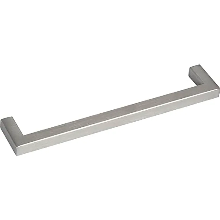 GRIMME 8542210160 Schrankgriff Euros, Edelstahl gebürstet, Silber, Breite 170 mm, Lochabstand 160 mm