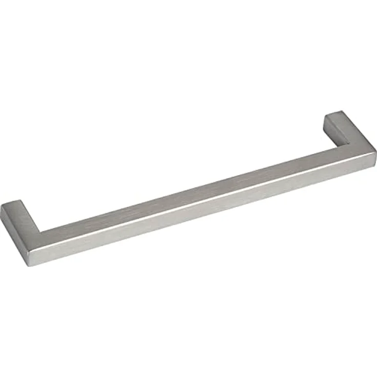 GRIMME 8542210160 Schrankgriff Euros, Edelstahl gebürstet, Silber, Breite 170 mm, Lochabstand 160 mm – Bild 1