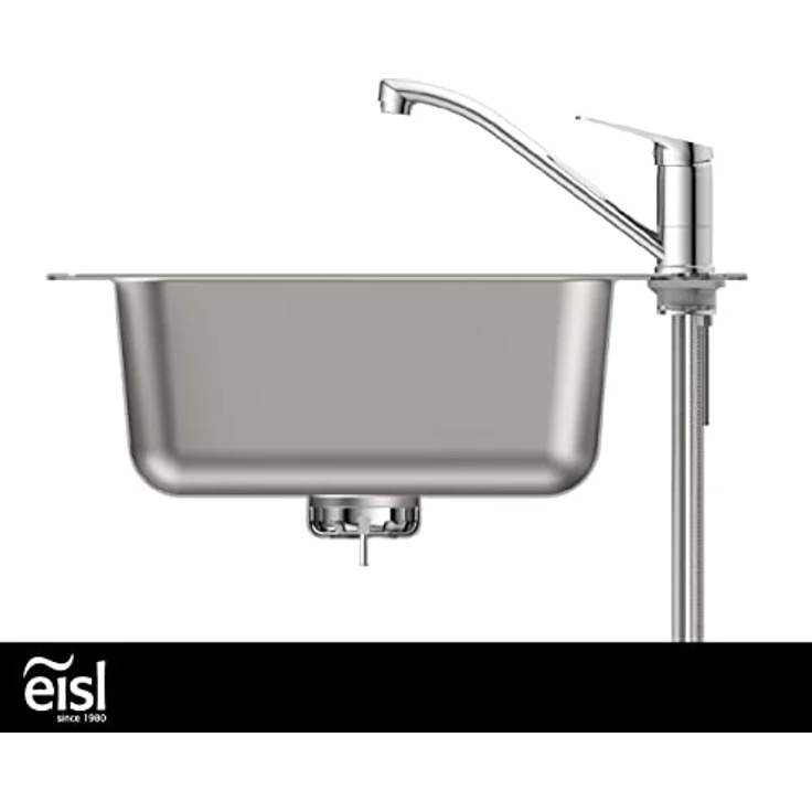 Eisl Spültischarmatur Speed 360° schwenkbarer Wasserhahn, Mischbatterie Küche mit geräuscharmer Qualitäts-Kartusche, inklusive Montageset – Bild 4