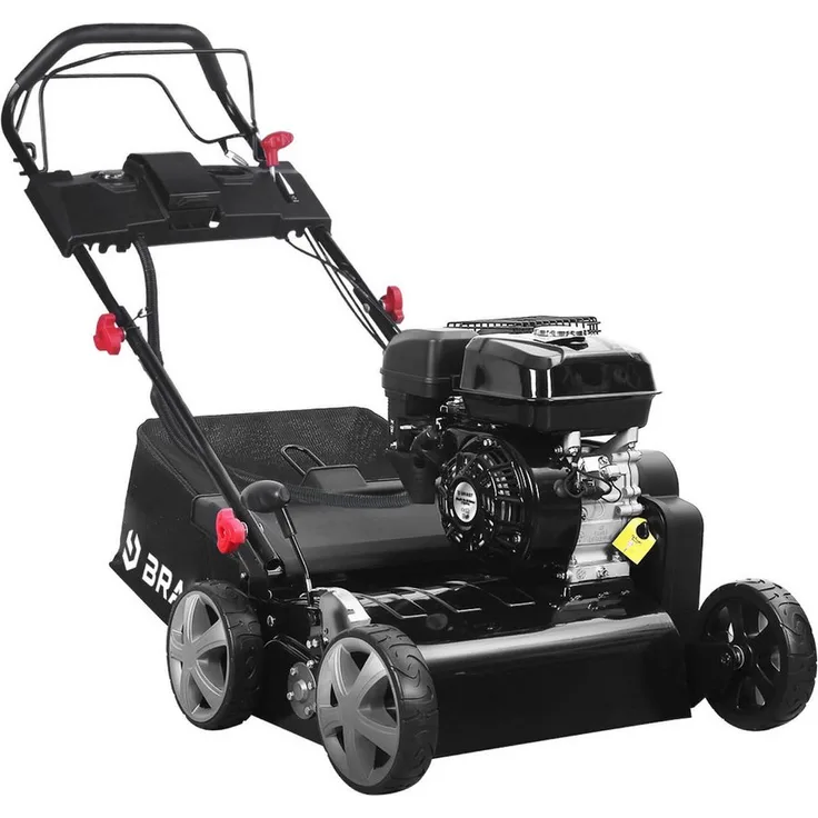 "BRAST Benzin-Vertikutierer 45212 ESTART, 4,5kW (6,12PS) Motor, 212ccm, 45 cm Arbeitsbreite, Elektro-Start-Funktion, TÜV geprüft, 50L Fangkorb"