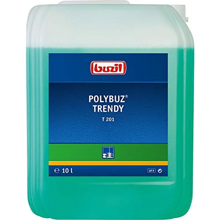 Buzil Bodenreiniger Polybuz trendy T201: Zuverlässiger Glanzreiniger auf Alkoholbasis, 10l Kanister
