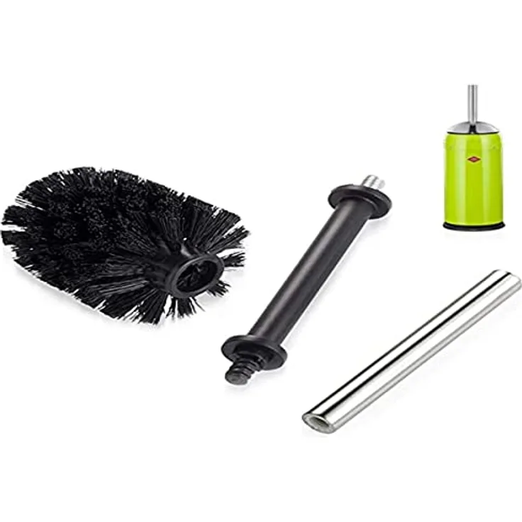WESCO 315100-00 Toiletten Ersatzbürste (3 tlg.), Schwarz/silber WC-Bürsten, Halter, Plastik, 11 x 26.5 x 11 cm