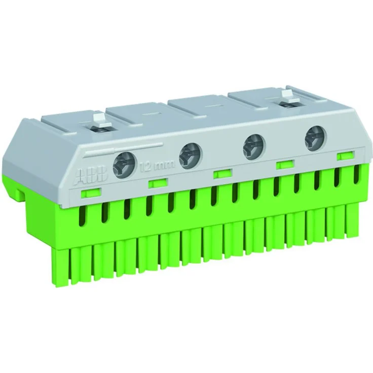 Striebel & John ZK144G Klemmenblock, PE Quick-Steckklemme für 25mm², flexibel und starr, werkzeuglose Montage, grün – Bild 1