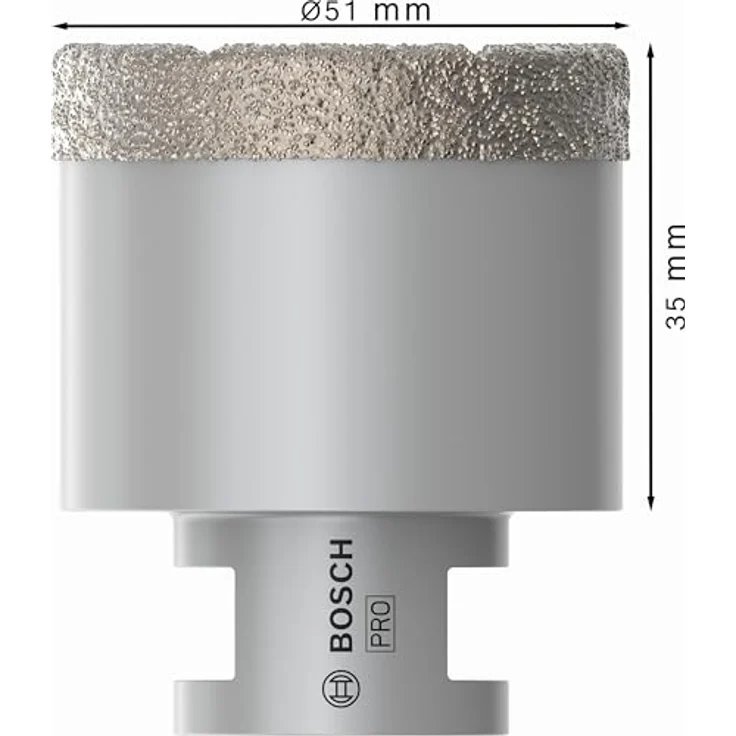 BOSCH Diamanttrockenbohrer Pro Core Cutter dry, Ø 51 mm, hohe Lebensdauer für harte Fliesen und Stein Materialien – Bild 3