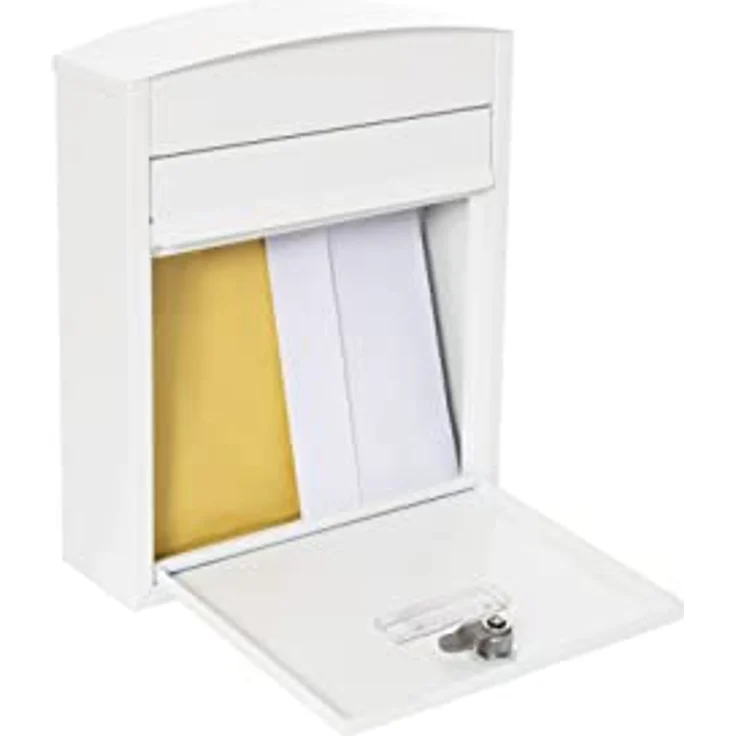 Arregui Compact E5731 Individueller Briefkasten aus Stahl, Größe S (DIN A5), Weiß, 28,5 x 24 x 9,5 cm – Bild 3