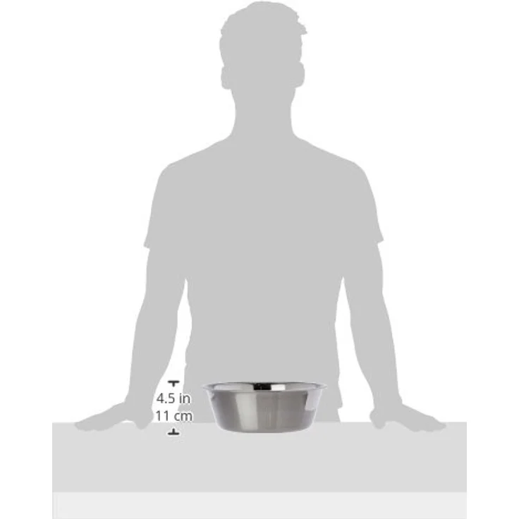 Kerbl Fressnapf aus Edelstahl für Hund u. Katze, 4000 ml – Bild 2