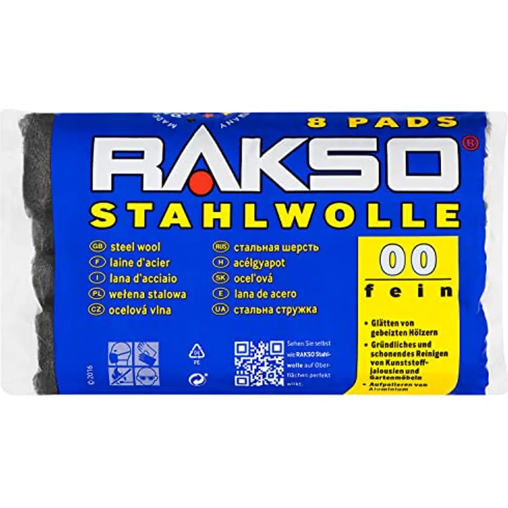 Rakso Stahlwolle Sorte 8 Pads 010780