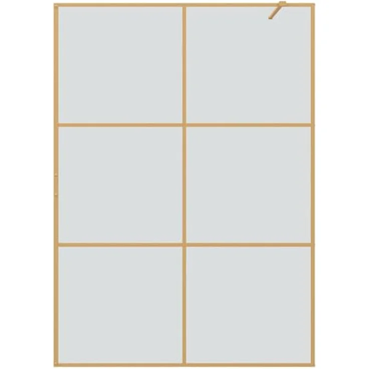 vidaXL Walk-in Duschwand Gold 140 x 195 cm, Gehärtetes Glas, Langlebig und verstellbar – Bild 7
