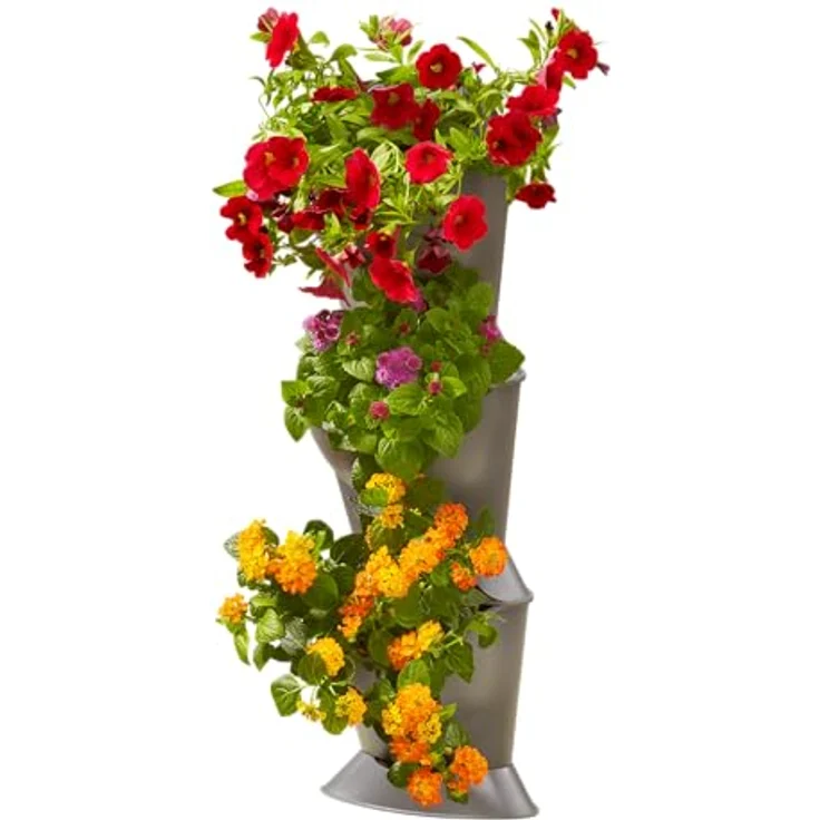 GARDENA NatureUp! Basis Set Ecke: 3Eck-Pflanzbehälter passend zu den vertikalen Pflanzenbehältern, zur Begrünung von Balkon-Innenhof, automatische Bewässerung möglich, einfaches Stecksystem (13153-20) – Bild 4
