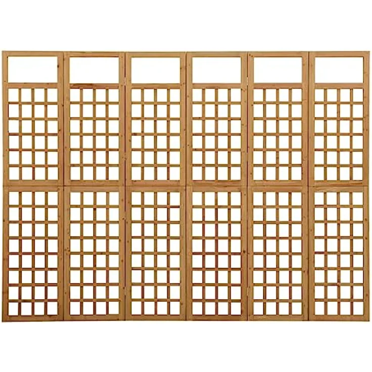 VidaXL 6-tlg. Paravent-Spalier Massivholz Tanne 242,5x180 cm – Bild 6