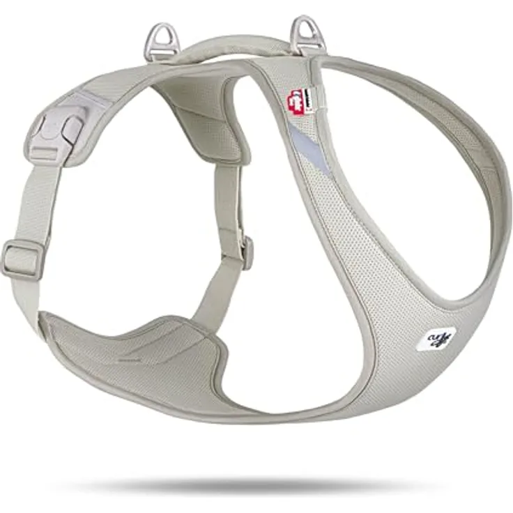 Curli Belka Harness Air-Mesh Light-Tan 2XL, Hundegeschirr mit Tailored Ergo Fit Schnittmuster und EASY GRIP BUCKLE