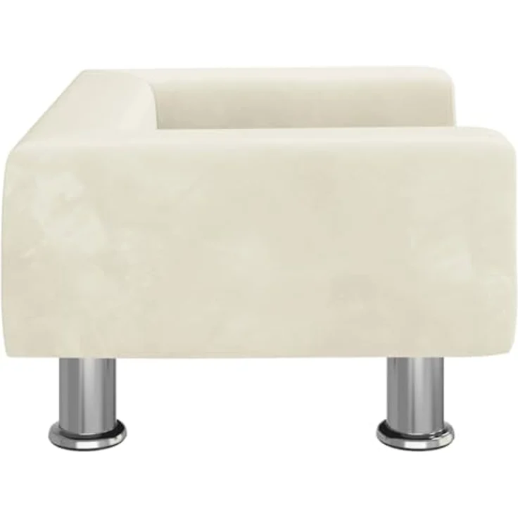 vidaXL Hundematratze, Samt Sofa für kleine Hunde, Creme – Bild 5