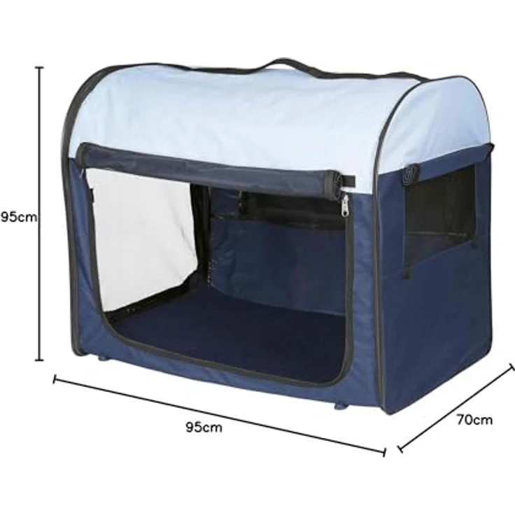 Trixie Transport-Hütte dunkelgrau-hellgrau M-L: 70 × 75 × 95 cm – Bild 2