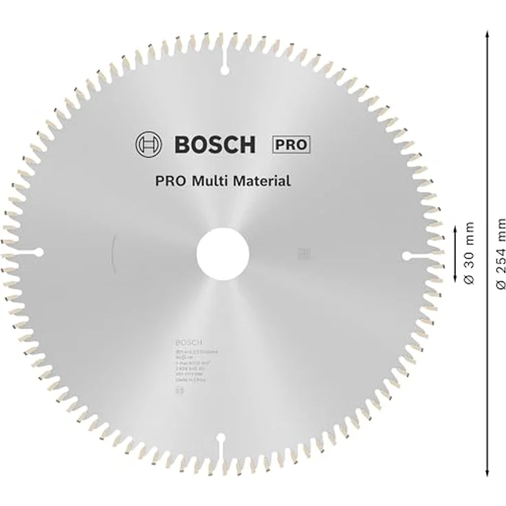 Bosch Professional Kreissägeblatt Multi Material (für Spanplatten, Faserwerkstoffe, Kunststoffe und Nichteisenmetalle, 254 x 30 x 3,2 mm, 96 Zähne, Zubehör Kreissäge) – Bild 3