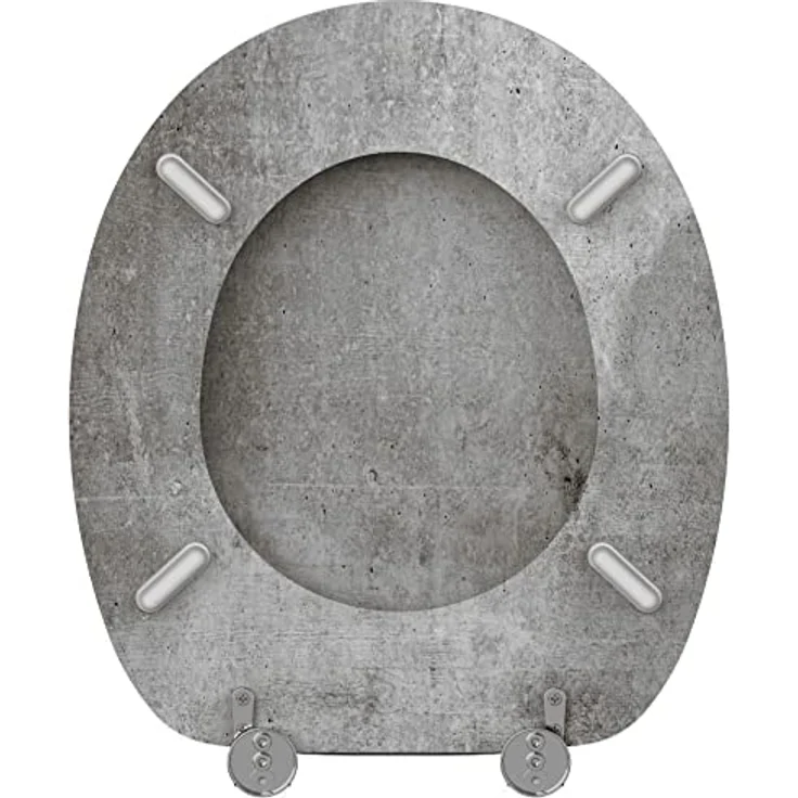 Sanilo WC Sitz Beton, Hochwertiger Holz-Toilettendeckel mit antibakterieller Oberfläche, universell passend für alle WCs – Bild 6