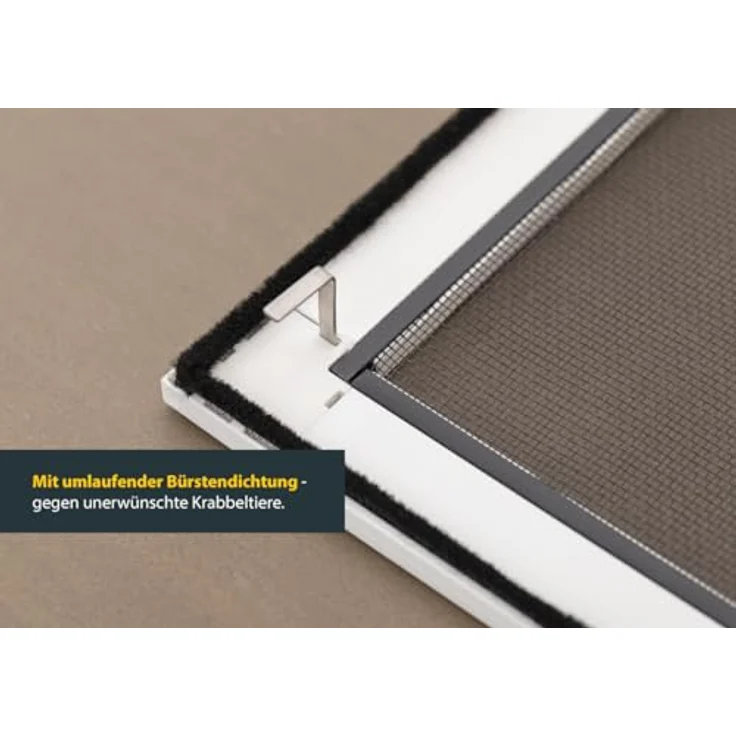 Schellenberg PLUS Fliegengitter mit Alu-Rahmen | Insektenschutz-Fenster | Wei... weiß 100x120 cm Schellenberg – Bild 3