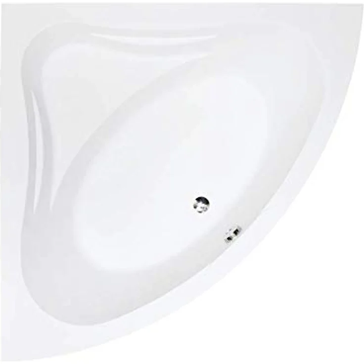 Bad Land Badewanne MIA 140x140, Eckwanne mit Acrylschürze, antibakterieller Beschichtung und rutschfesten Eigenschaften, schneeweiß – Bild 4