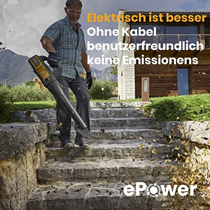 STIGA SAB 700 AE Akku-Laubbläser, 3 Geschwindigkeitsstufen, 500 W, schnurloses Gebläse – Bild 5