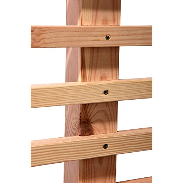 dobar Rankhilfe "Fraxinus-Blatt", großes Design-Rankgerüst aus naturfarbenem Kiefernholz, 76x6,5x186 cm, Metall-Erdspieß 7x7x75 cm – Bild 7