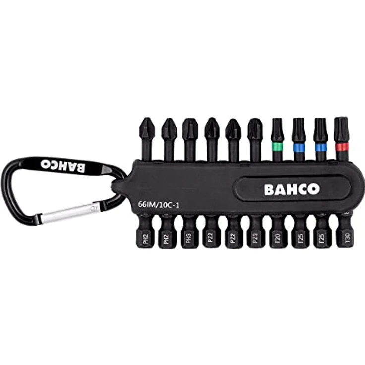Bahco 1/4" Heavy-Duty Torsion Bit-Satz 66IM/10C-1, 10-teilig, Phillips/Pozidriv/TORX®, robust und schlagfest – Bild 2
