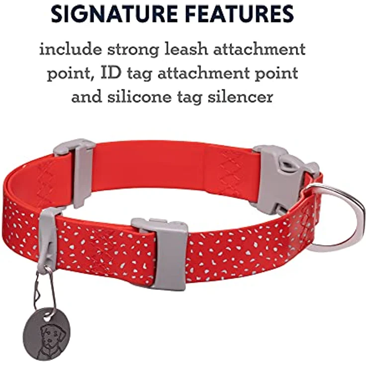 RUFFWEAR Confluence Hundehalsband, wasserdicht und geruchsresistent, verstellbares Hundehalsband, 20"-26", Red Sumac – Bild 4