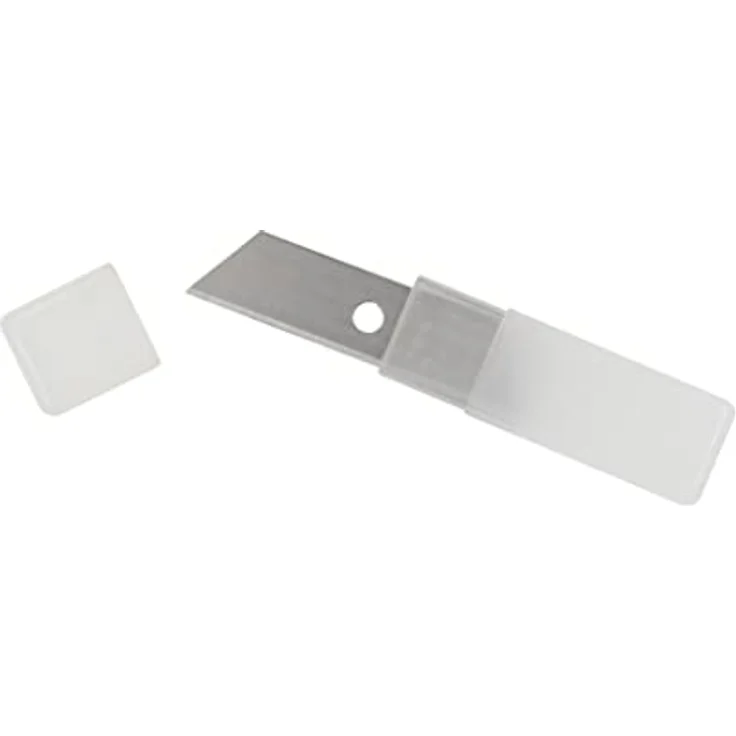 Wedo 7880 Ersatzklingen (für Safety Cutter Standard, Trapez Form, Carbonstahl, Kunststoffbox) 10 Stück, silber – Bild 3