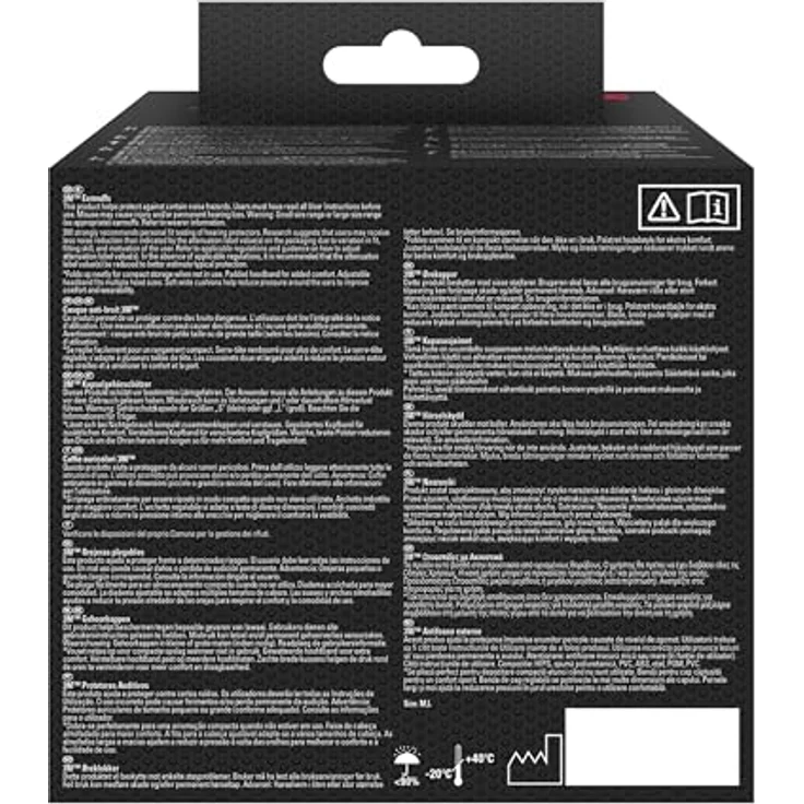 3M Kapsel-Gehörschutz 90563EC1, faltbar, schwarz – Bild 10