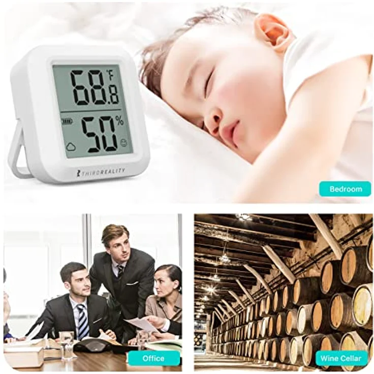 Third Reality THIRDREALITY T&H Sensor, Thermometer + Hygrometer, weiss, präzise Messung von Temperatur und Luftfeuchtigkeit – Bild 6