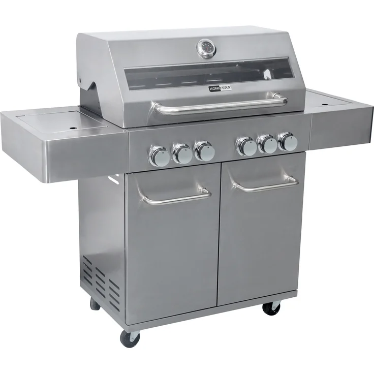 KONIFERA Gasgrill Ancona, mit 4-Brennern, mit Hähnchenspieß, Schutzhülle, BxTxH: 138x54x114 cm – Bild 3